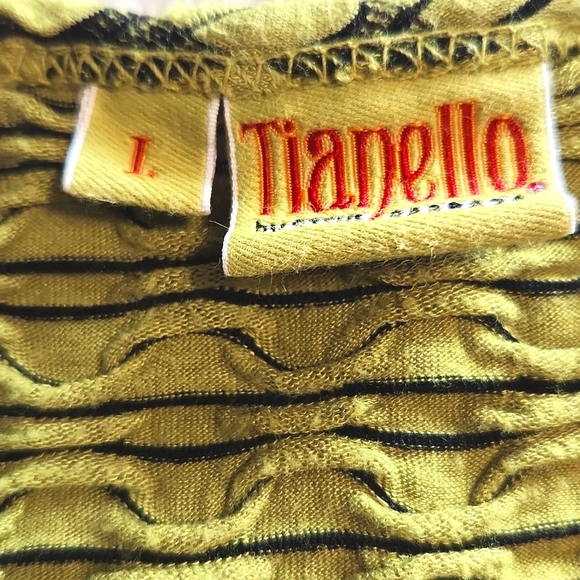 Tianello Aston Tunic 3/4 Length Sleeves Jacquard Knit Asbury Size Large EUC - Picture 7 of 11